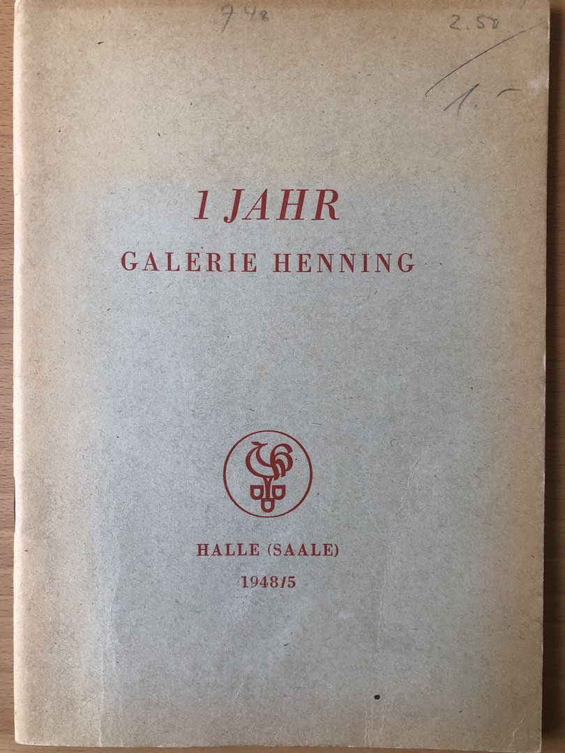 Cover von 1 Jahr Galerie Henning