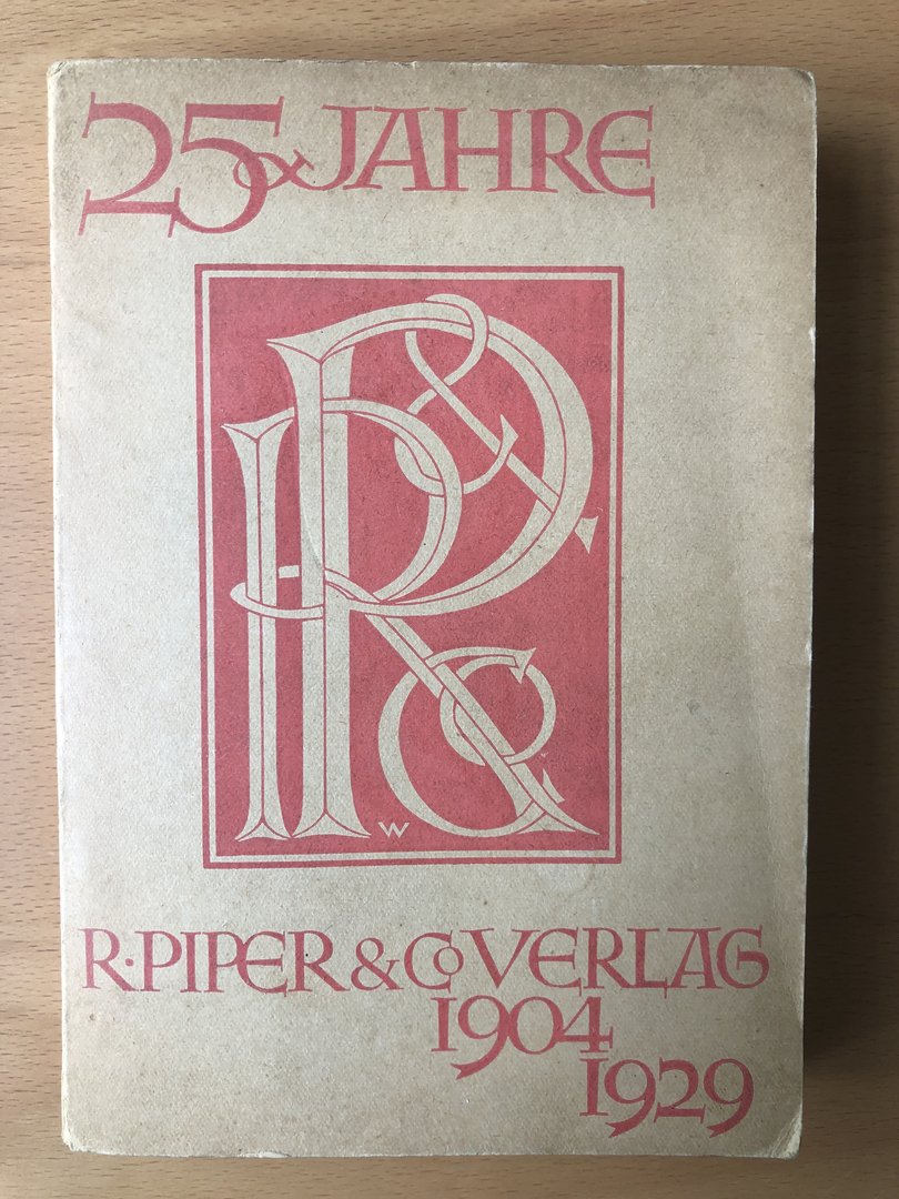 Cover von 25 Jahre R. Piper & Co. Verlag 1904-1929