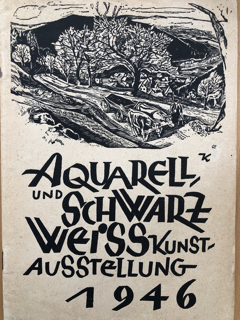 Cover von Aquarell und schwarz-weiß Kunstausstellung 1946
