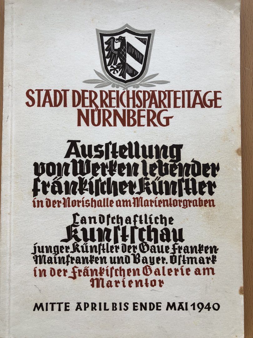 Cover von Ausstellung von Werken lebender fränkischer Künstler 1940
