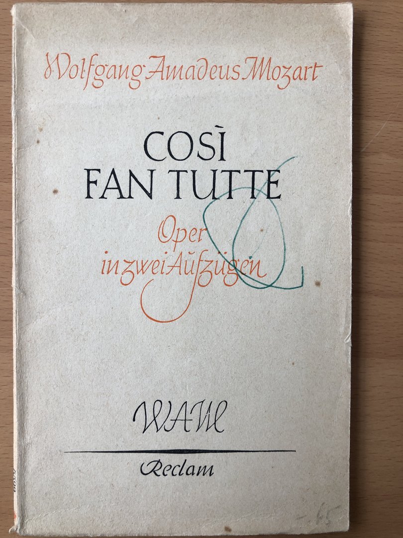 Cover von Cosi Fan Tutte - Oper in zwei Aufzügen